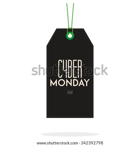 Isolated black friday label with text on a white background