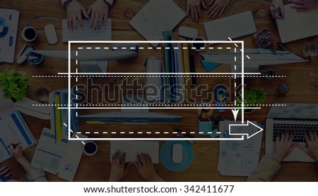 Group of Business People Busy Working in the Office Concept