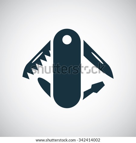 swiss knife icon, on white background
 Royalty-Free Stock Photo #342414002