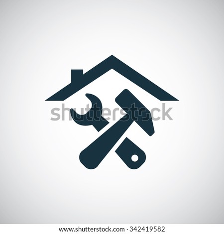 home repair icon, on white background
 Royalty-Free Stock Photo #342419582