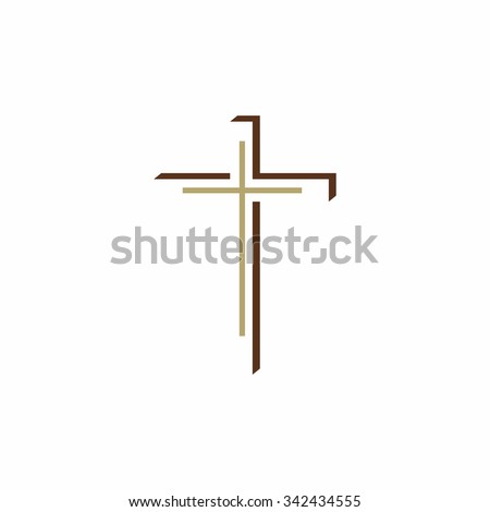 Church logo. Christian Cross Royalty-Free Stock Photo #342434555