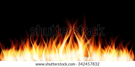 Burning Flame of Fire. Illustration. 