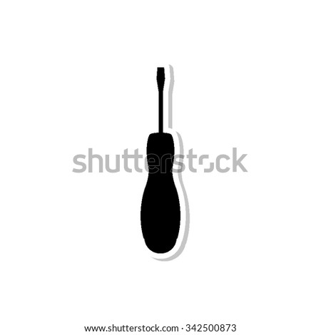 screwdriver - vector icon with shadow