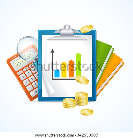 Business Finance Concept. Accounting Profit. Vector illustration