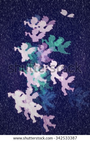 The Abstract sweet retro and vintage color of bokeh lighting in holiday and party night background