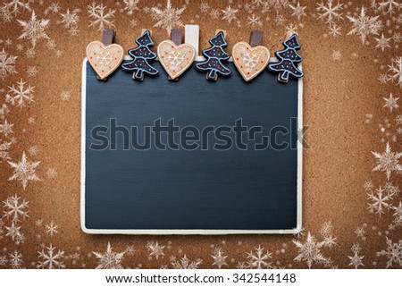 blackboard with copy space, christmas
