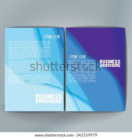 Vector brochure template design, A4 size with colorful wavy polygonal pattern. Professional business flyer template or corporate banner design, can be use for publishing, print and presentation. 