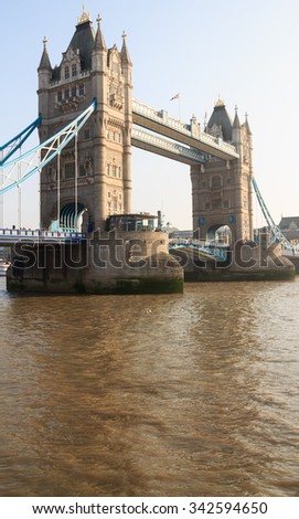 Tower Bridge on the River THames, London, England