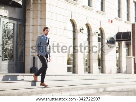 Vintage smart casual outfit outdoor Royalty-Free Stock Photo #342722507