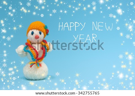 Christmas snowman  happy new year