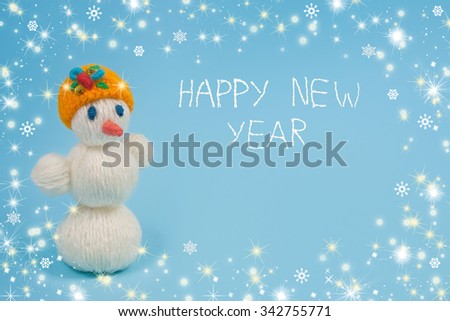 Christmas snowman  happy new year