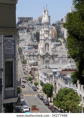 St Peter & Paul Church and San Francisco Neighborhood