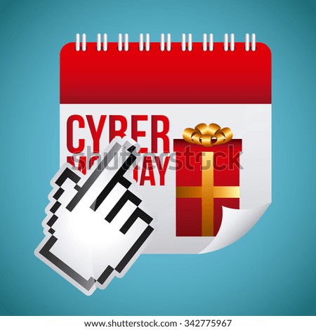 Cyber Monday concept with sale icons design, vector illustration 10 eps graphic