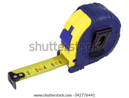 Measure tape. Home measure tape. Tape meter. Royalty-Free Stock Photo #342776441