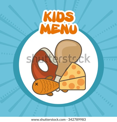 Menu concept with food icons design, vector illustration 10 eps graphic