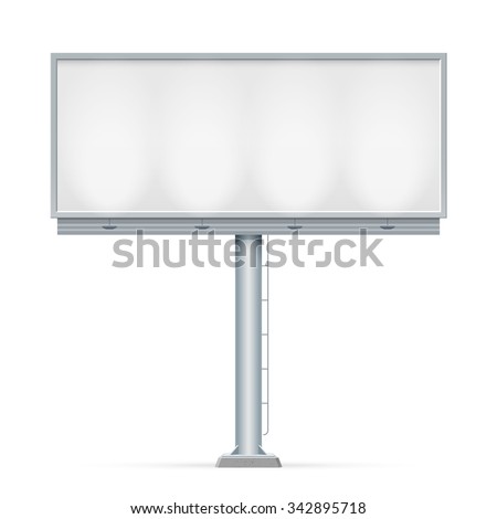 Blank big billboard. Mockup for your advertisement and design Royalty-Free Stock Photo #342895718