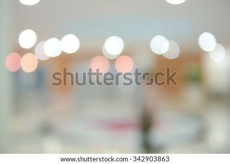 Abstract blur background with bokeh of Art gallery or museum.