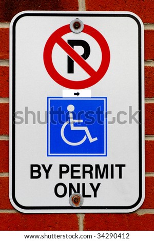 Parking Sign For Handicapped