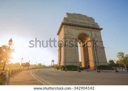 India Gate, New Delhi, India Royalty-Free Stock Photo #342904142