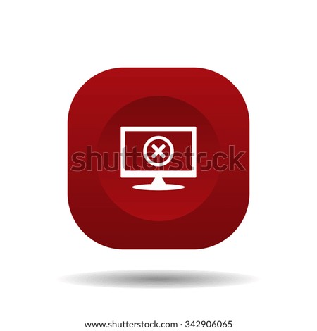 Delete icon. Cross sign in circle - can be used as symbols of wrong, close, deny etc. icon. vector design