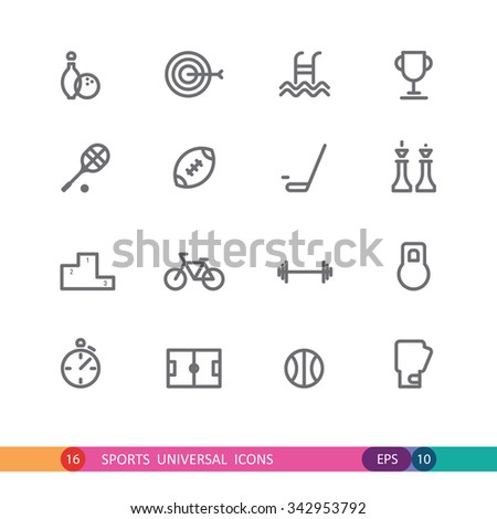 set of  sports universal icons