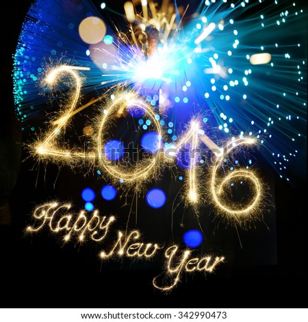 Sparkler Happy New Year 2016 