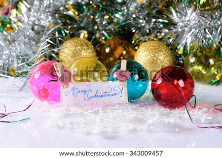 Decoration for merry christmas and happy new year