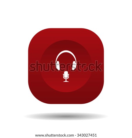 Headphones. Musical accessory. icon. vector design