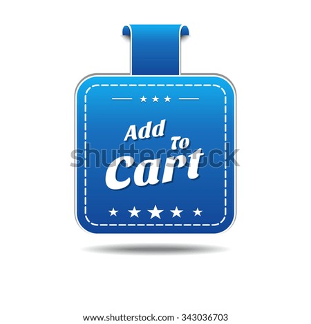 Add To Cart Blue Vector Icon Design