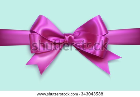 lilac realistic vector double gift bow
