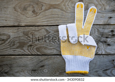 Hand sign in industry job, Industry background and safety concept, communication in the job with the team, safety first with personal protective equipment, feeling of worker