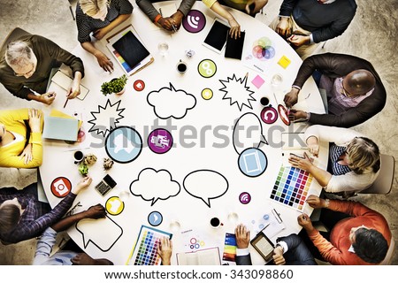 People Meeting Connection Social Networking Communication Concept Royalty-Free Stock Photo #343098860