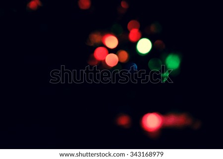 Night lights blur