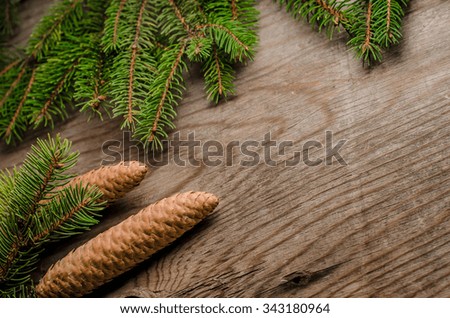 Happy New Year Christmas card on wooden background,horizontal photo