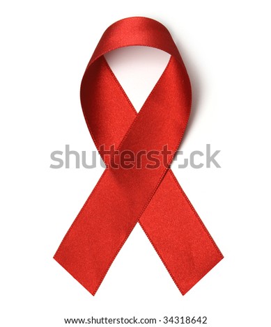 Aids awareness red ribbon Royalty-Free Stock Photo #34318642