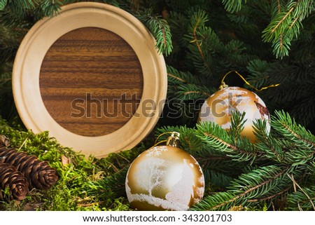 Christmas composition and decoration . Selective focus
