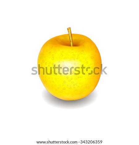 Illustration of a golden apple