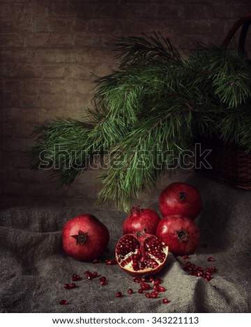 Winter pomegranates