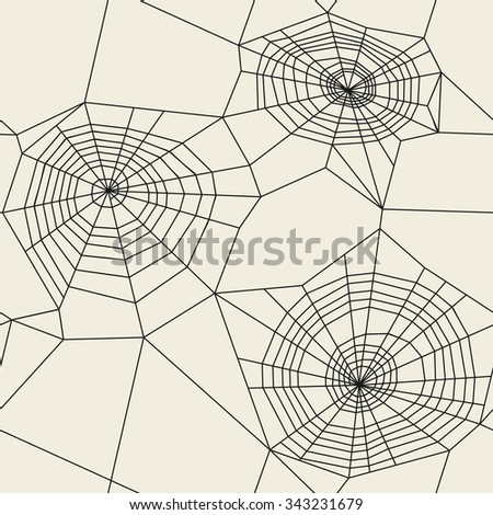 Vector seamless pattern. Spider web background texture.