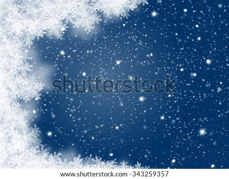 Blue Christmas background. Winter holiday. New year background 