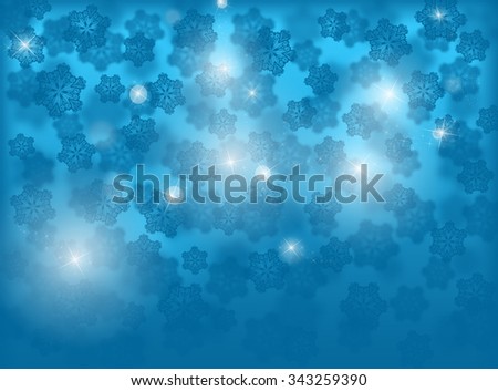 Blue Christmas background. Winter holiday. New year background 