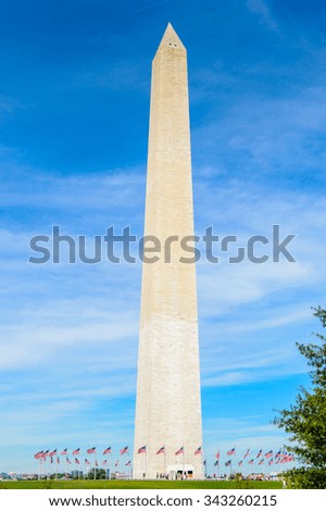 Washington Monument, an obelisk on the National Mall in Washington, D.C. U.S. National Register of Historic Places