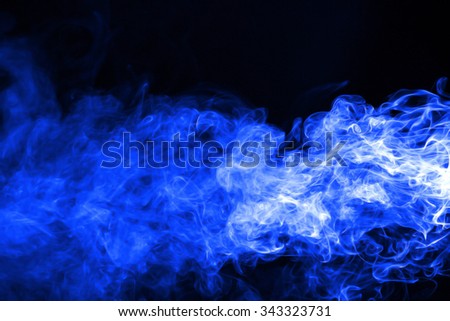 Blue Smoke on Dark Background