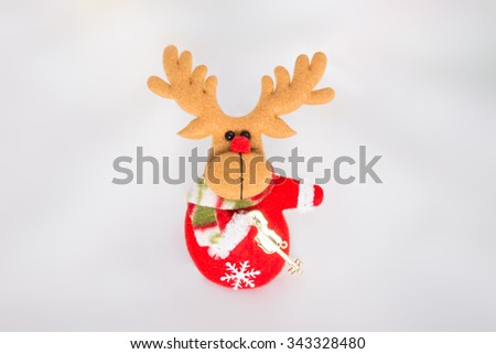 Plush reindeer with with presents