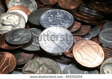 Nickel close up stock photo High Quality