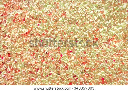 Sweet color leaf in soft style for background