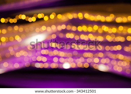 Purple and Orange Bokeh Light. Abstract Background for Christmas, Nightlife, Urban Life, Holiday