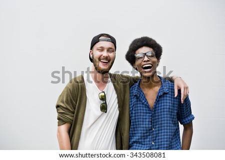 Men Friendship Happiness Togetherness Teamwork Concept Royalty-Free Stock Photo #343508081