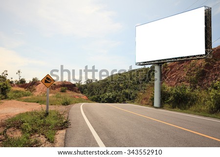 blank billboard or road sign