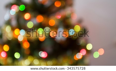 blur light celebration on christmas tree, happy new year colorful background